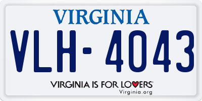 VA license plate VLH4043