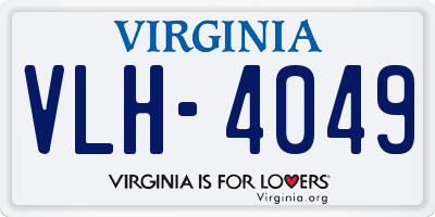 VA license plate VLH4049