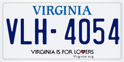 VA license plate VLH4054