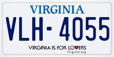 VA license plate VLH4055
