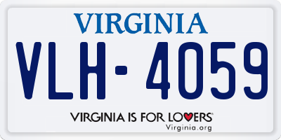 VA license plate VLH4059