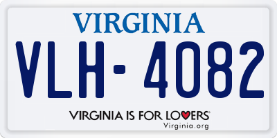 VA license plate VLH4082
