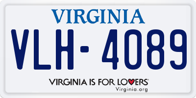VA license plate VLH4089