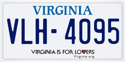 VA license plate VLH4095