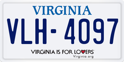 VA license plate VLH4097
