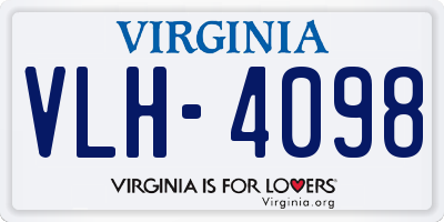 VA license plate VLH4098
