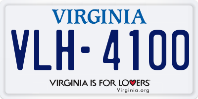 VA license plate VLH4100