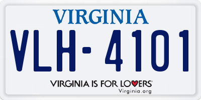 VA license plate VLH4101
