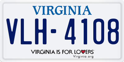 VA license plate VLH4108