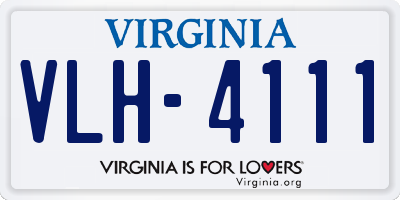 VA license plate VLH4111