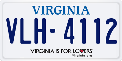 VA license plate VLH4112