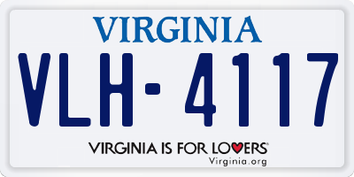 VA license plate VLH4117