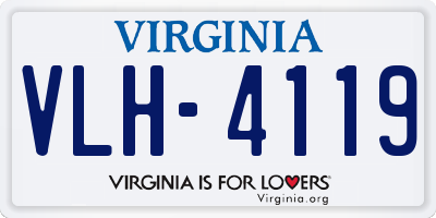 VA license plate VLH4119