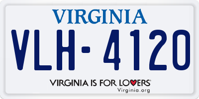 VA license plate VLH4120