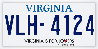 VA license plate VLH4124