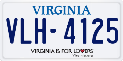 VA license plate VLH4125