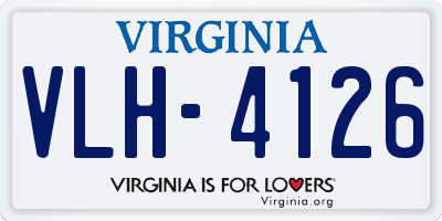 VA license plate VLH4126