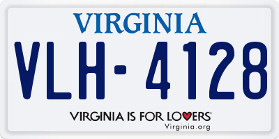 VA license plate VLH4128