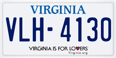 VA license plate VLH4130