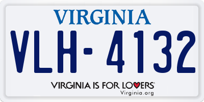 VA license plate VLH4132