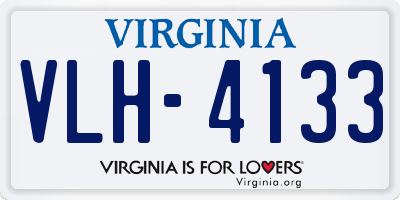 VA license plate VLH4133