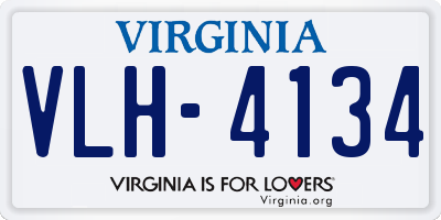 VA license plate VLH4134