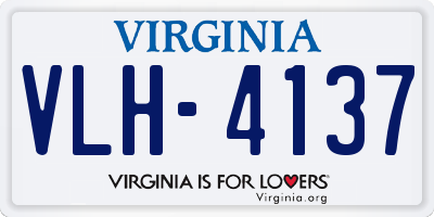 VA license plate VLH4137
