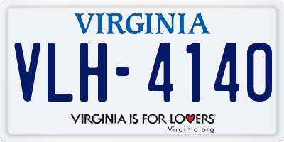 VA license plate VLH4140