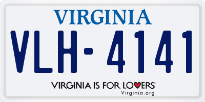 VA license plate VLH4141