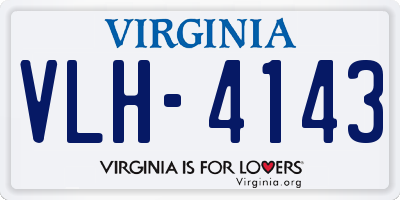 VA license plate VLH4143