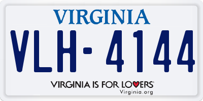 VA license plate VLH4144