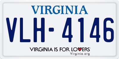 VA license plate VLH4146
