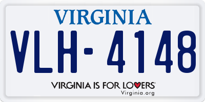 VA license plate VLH4148