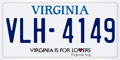 VA license plate VLH4149