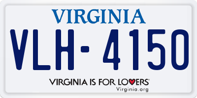 VA license plate VLH4150