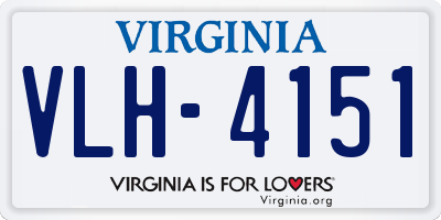 VA license plate VLH4151