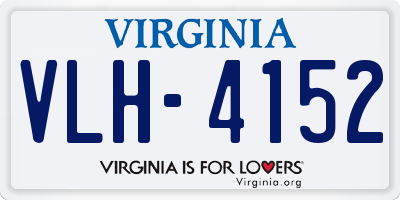 VA license plate VLH4152