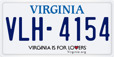 VA license plate VLH4154