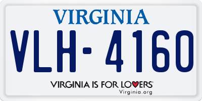 VA license plate VLH4160
