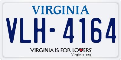 VA license plate VLH4164