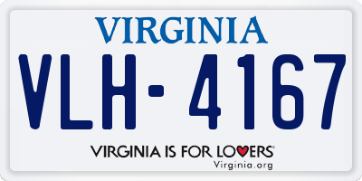 VA license plate VLH4167