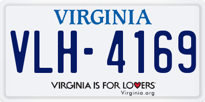 VA license plate VLH4169