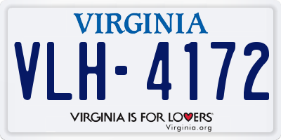 VA license plate VLH4172