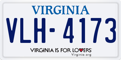 VA license plate VLH4173