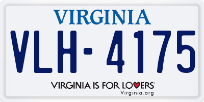 VA license plate VLH4175