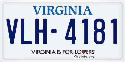 VA license plate VLH4181