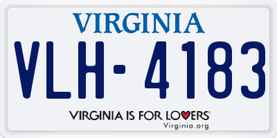 VA license plate VLH4183