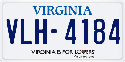 VA license plate VLH4184