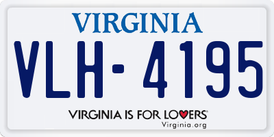 VA license plate VLH4195
