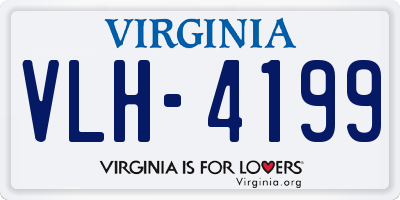 VA license plate VLH4199